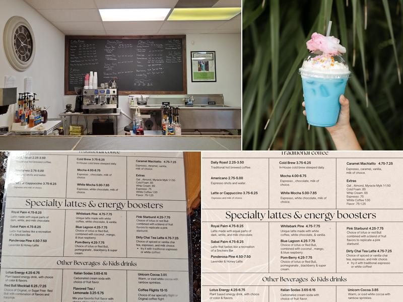 Pines to Palms Coffee Menu