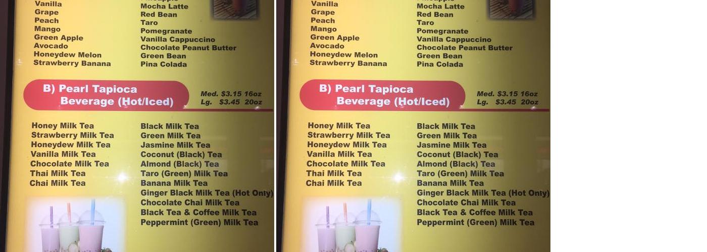 Bubble Tea House Menu