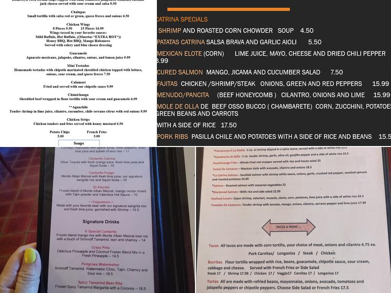 La Catrina Restaurant Menu