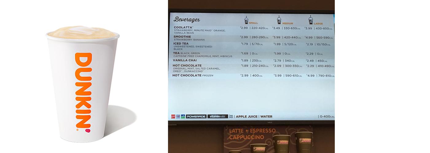 Dunkin' Menu