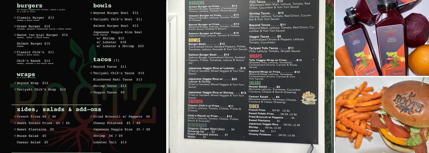 Rootz Soul Café Menu