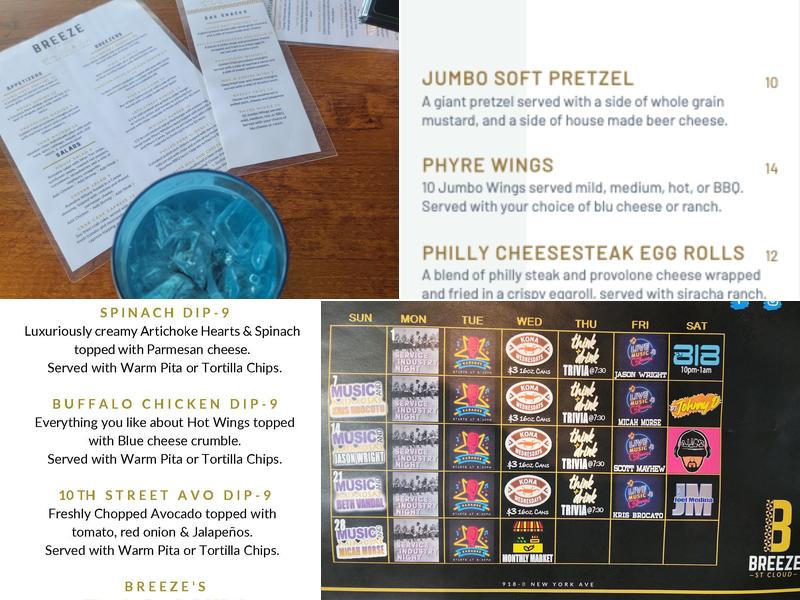 Breeze - St. Cloud Menu