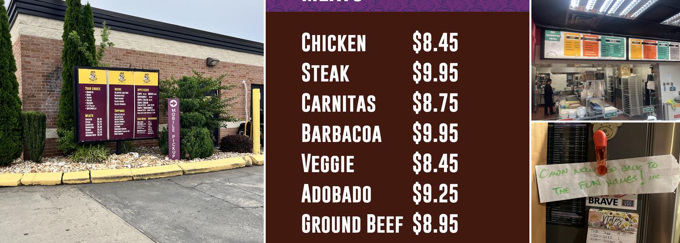 Big Burritos Mexican Grill Menu