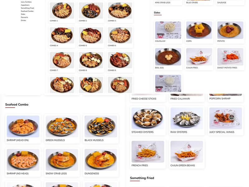 The Juicy Crab Menu