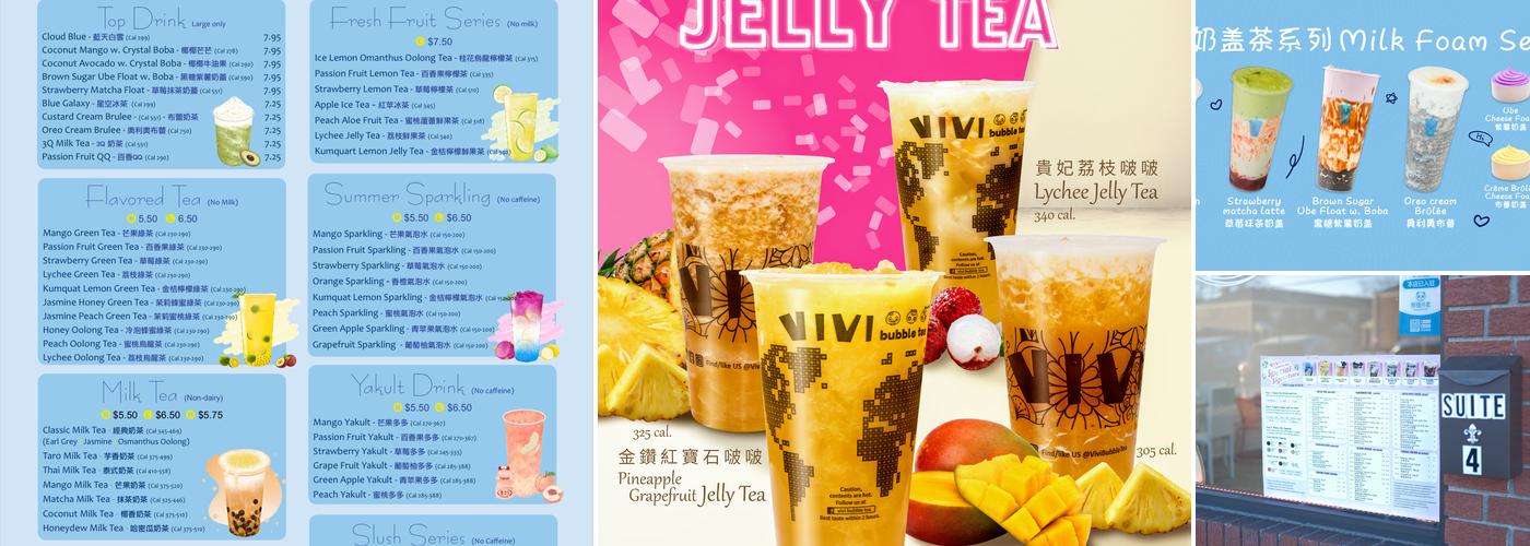 VIVI Bubble Tea/Edison RT27 Menu