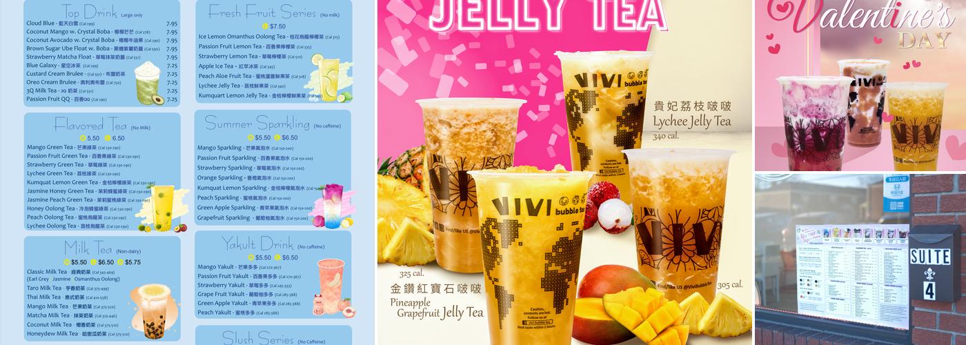 VIVI Bubble Tea/Edison RT27 Menu