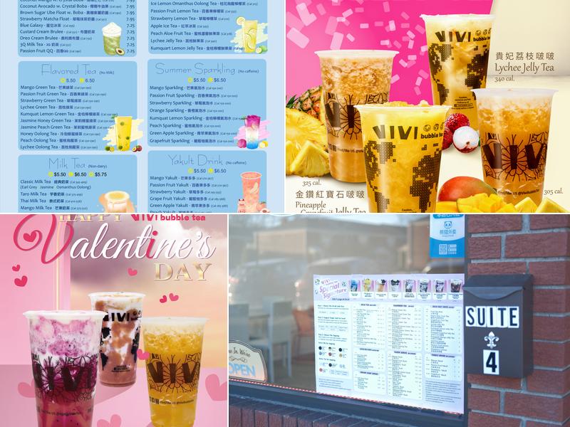 VIVI Bubble Tea/Edison RT27 Menu