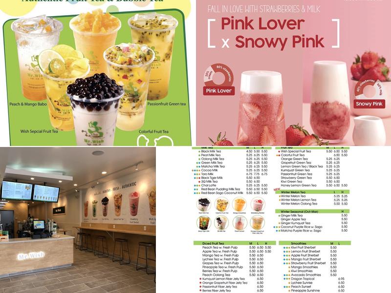 Mr. Wish Barclay Farms Menu