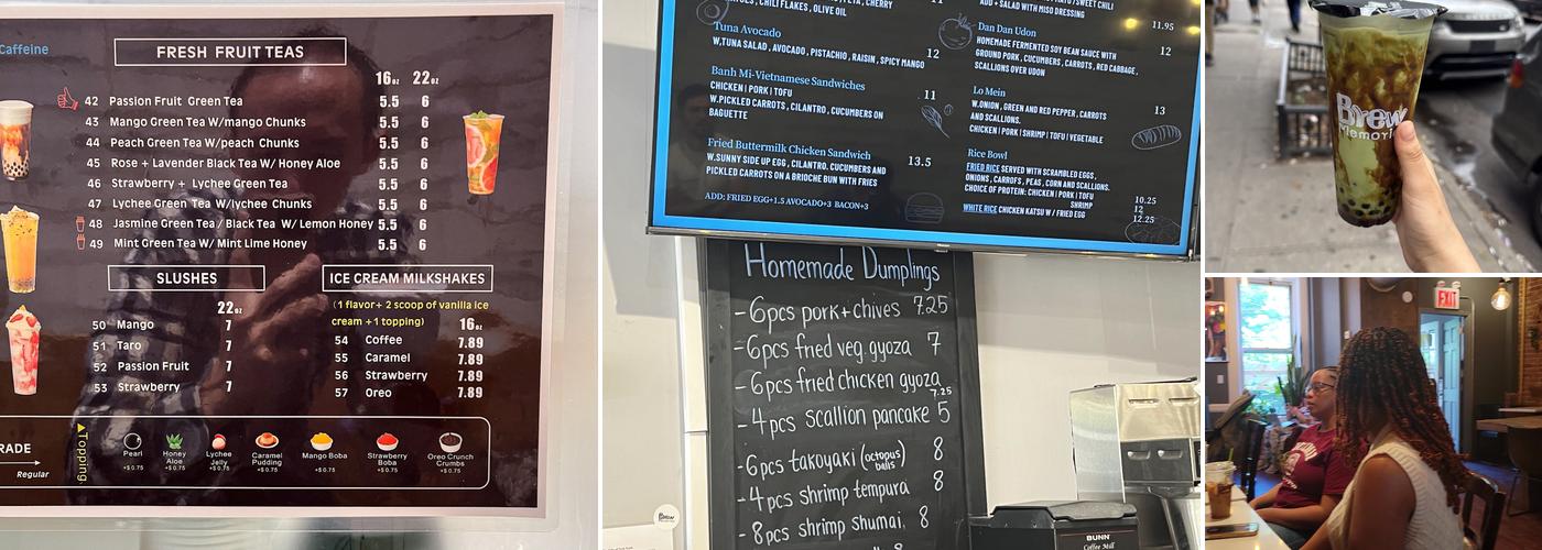 Brew Memories Menu