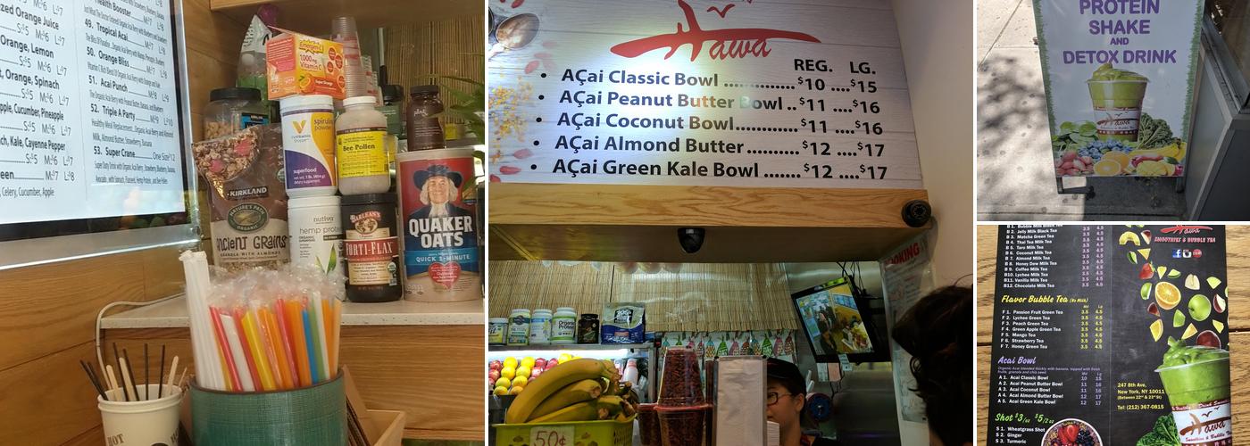 Hawa Smoothies & Bubble Tea Menu