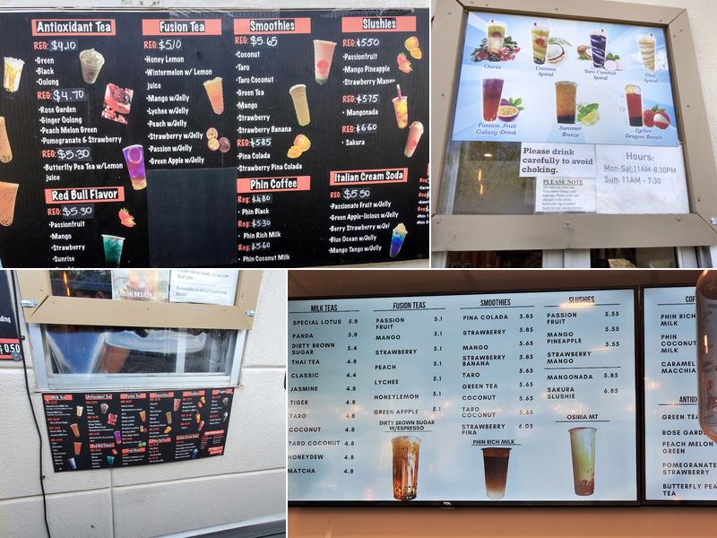 Lotus Boba Tea Menu