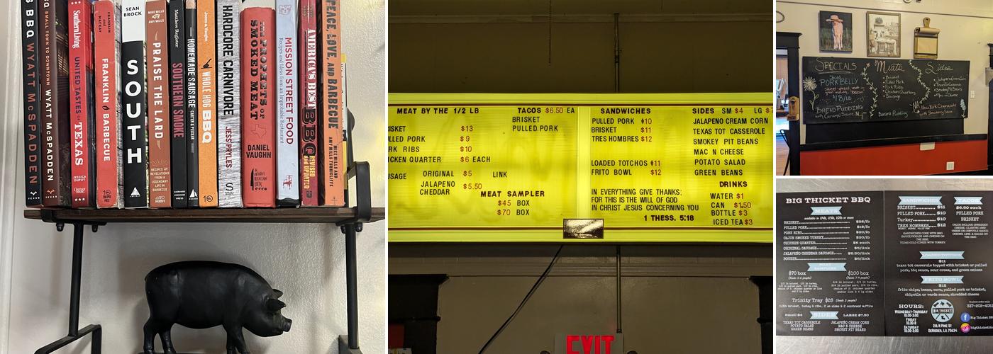 Big Thicket BBQ Menu