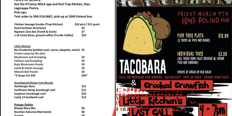 New Orleans Trap Kitchen Menu