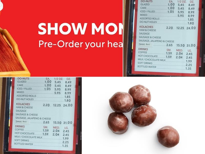 Shipley Do-Nuts Menu