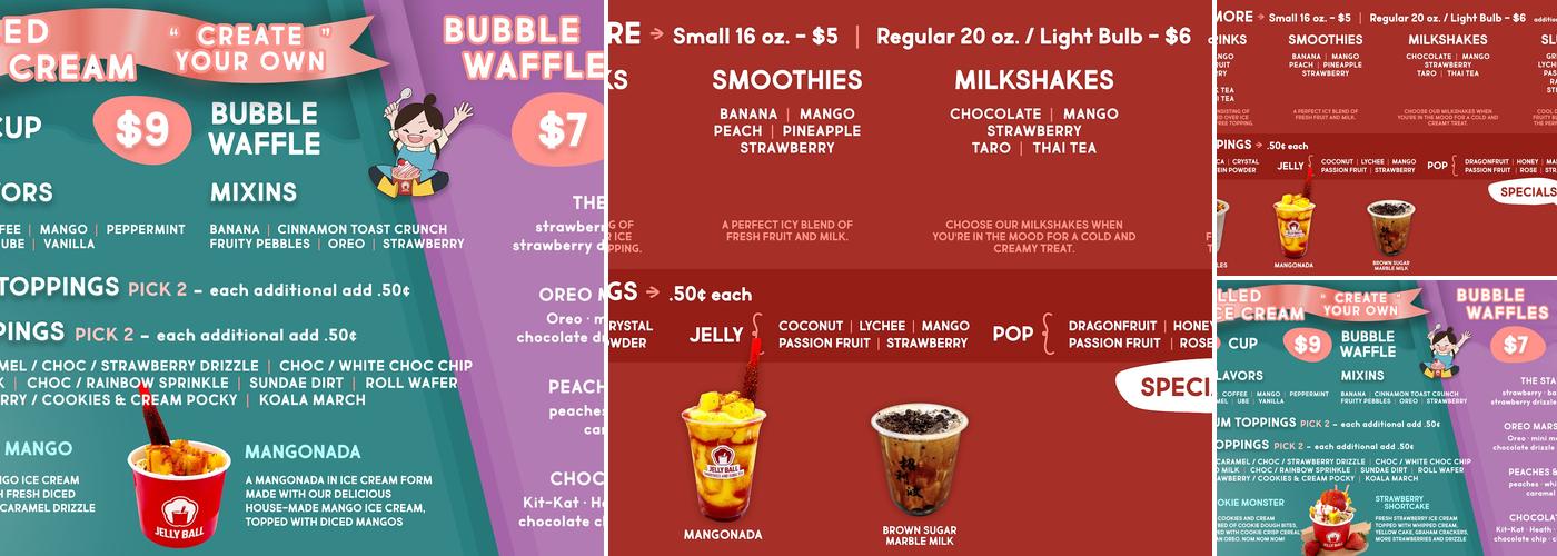 Jelly Ball SK8 House Menu