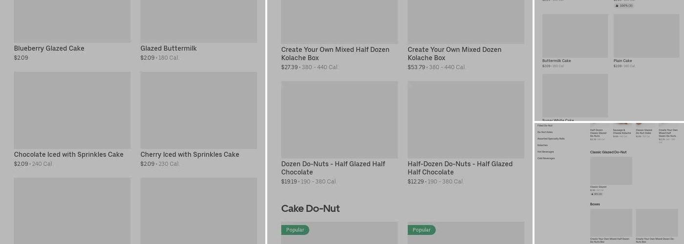 Shipley Do-Nuts Menu