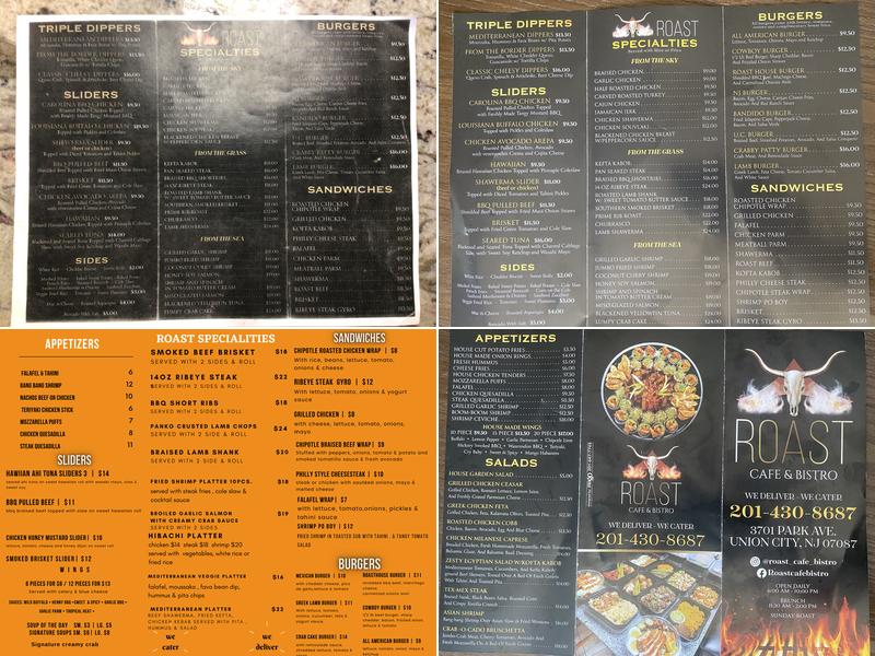 Roast cafe bistro Menu