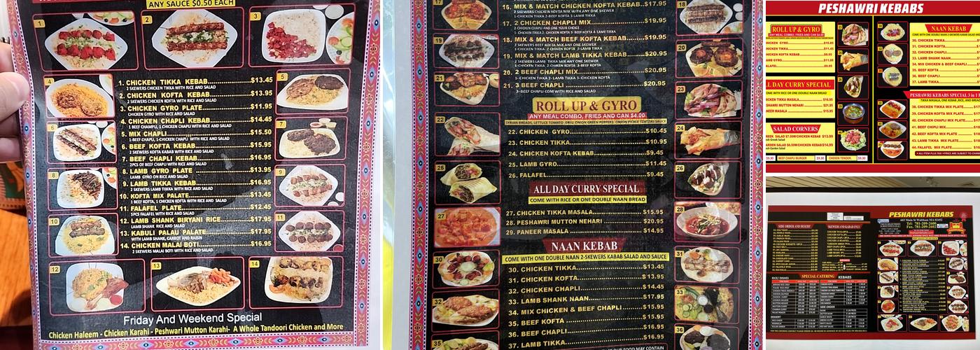 Peshawri Kebabs Menu