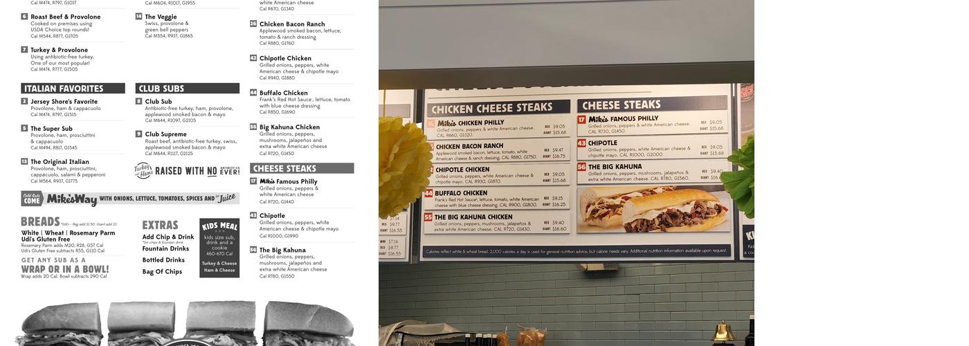 Jersey Mike's Subs Menu