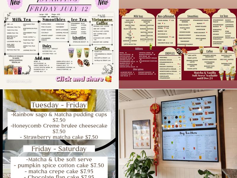 Boba Tree Menu