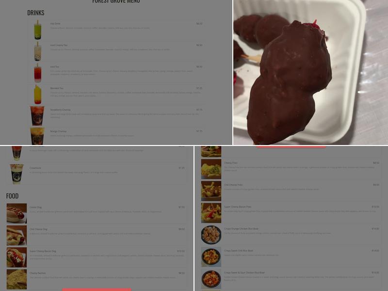Bobablastic Menu