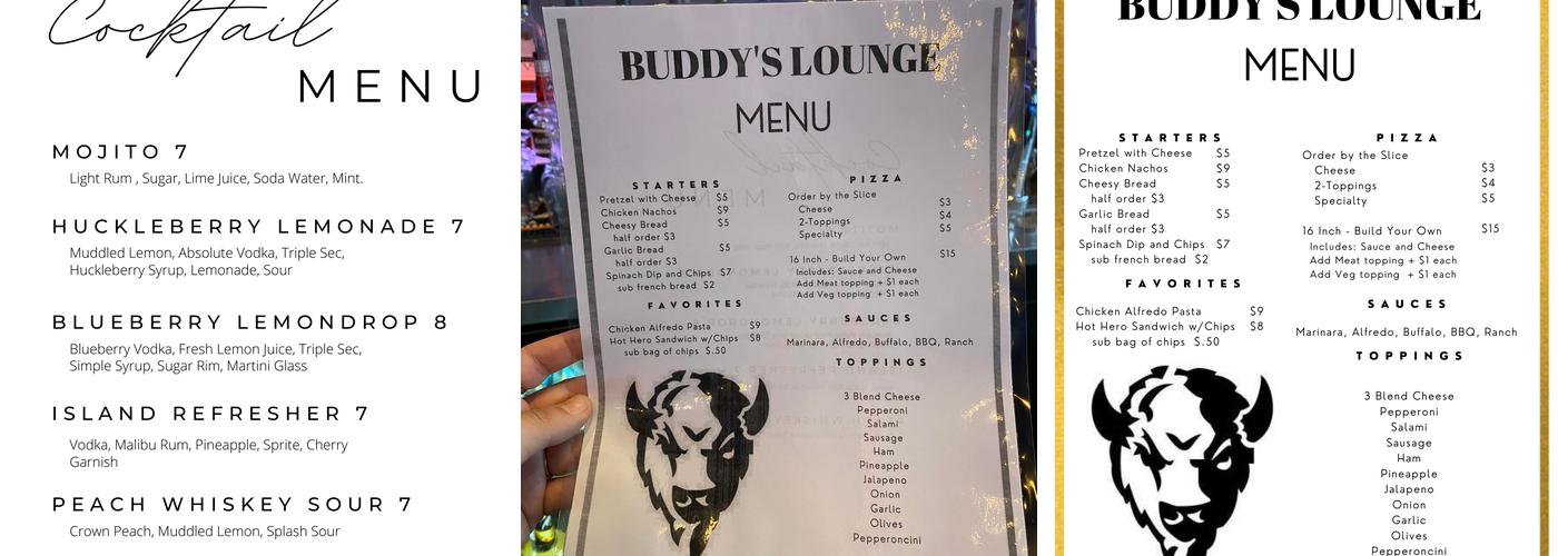 Buddy's Lounge Menu