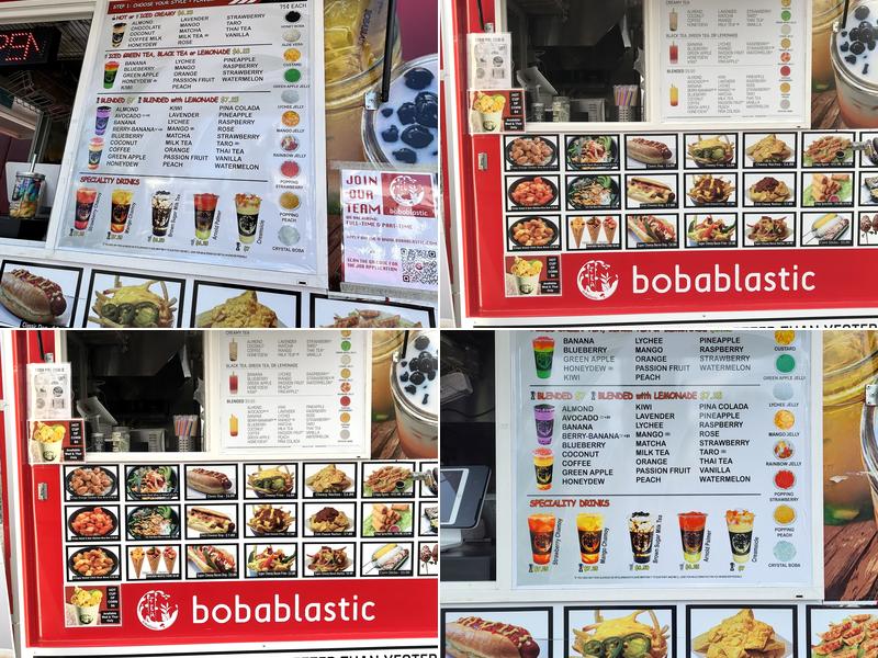 Bobablastic Menu