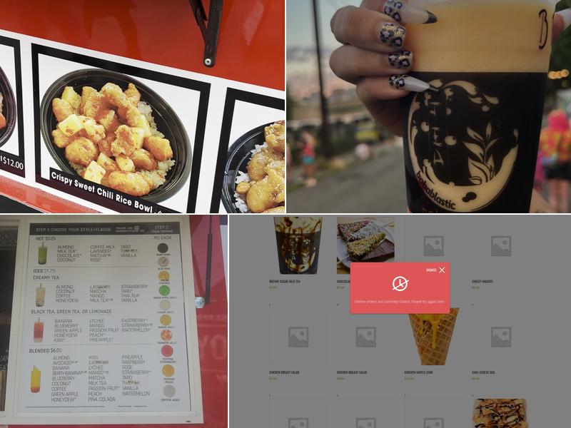 Bobablastic Menu