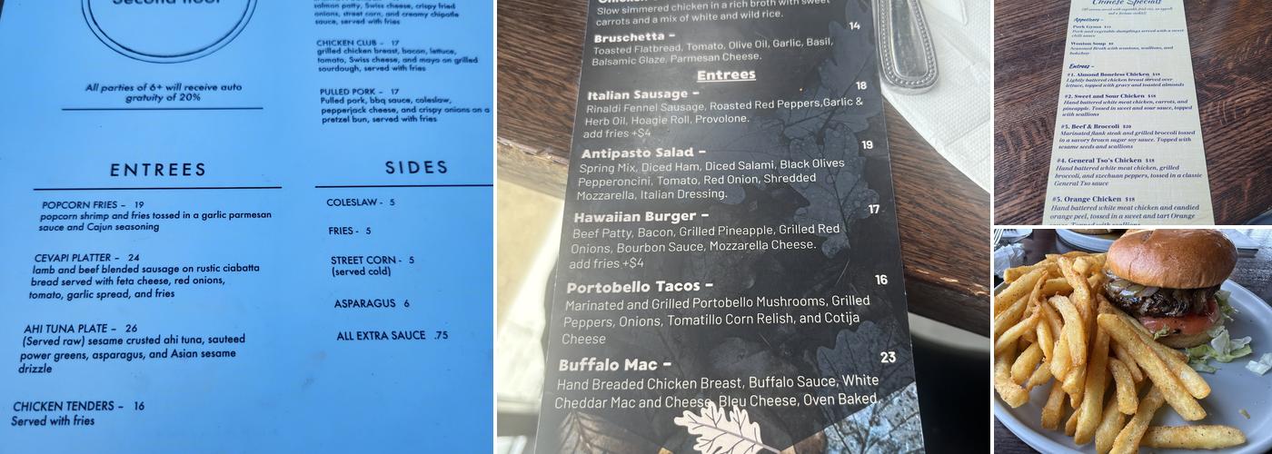 Zef's Dockside Bar + Kitchen Menu