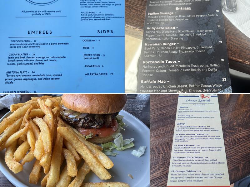 Zef's Dockside Bar + Kitchen Menu