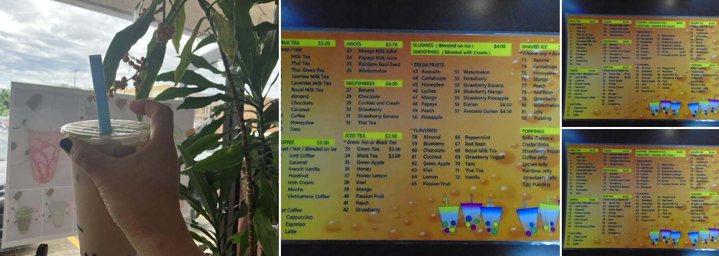 Tealicious Drinks Menu