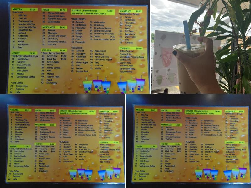 Tealicious Drinks Menu