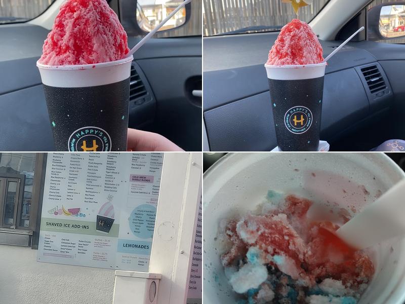 Happy’s Shaved Ice, Bubble Tea & Smoothies Menu