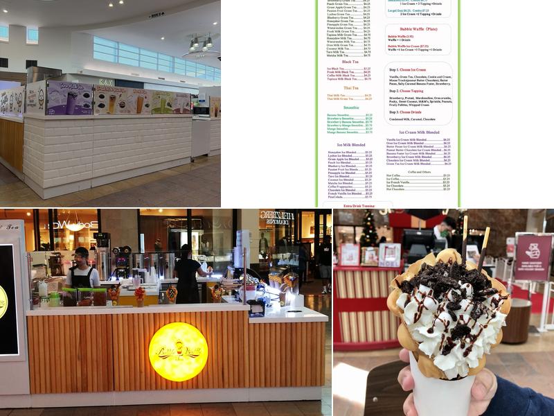 Bubble Waffle and Tea Menu