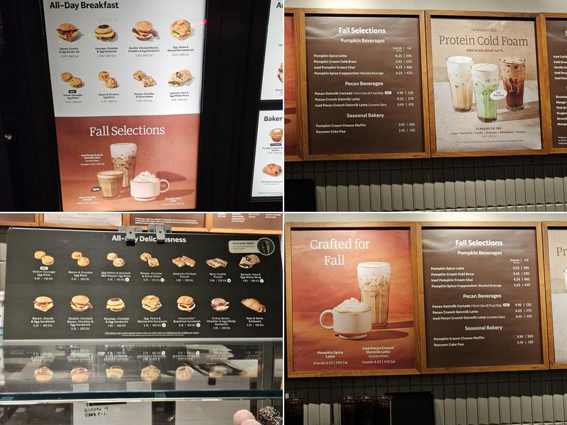 Starbucks Menu