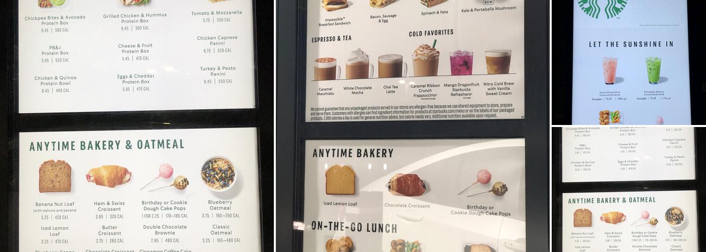 Starbucks Menu