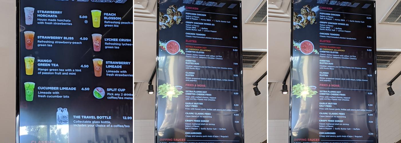 Zero Degrees Menu