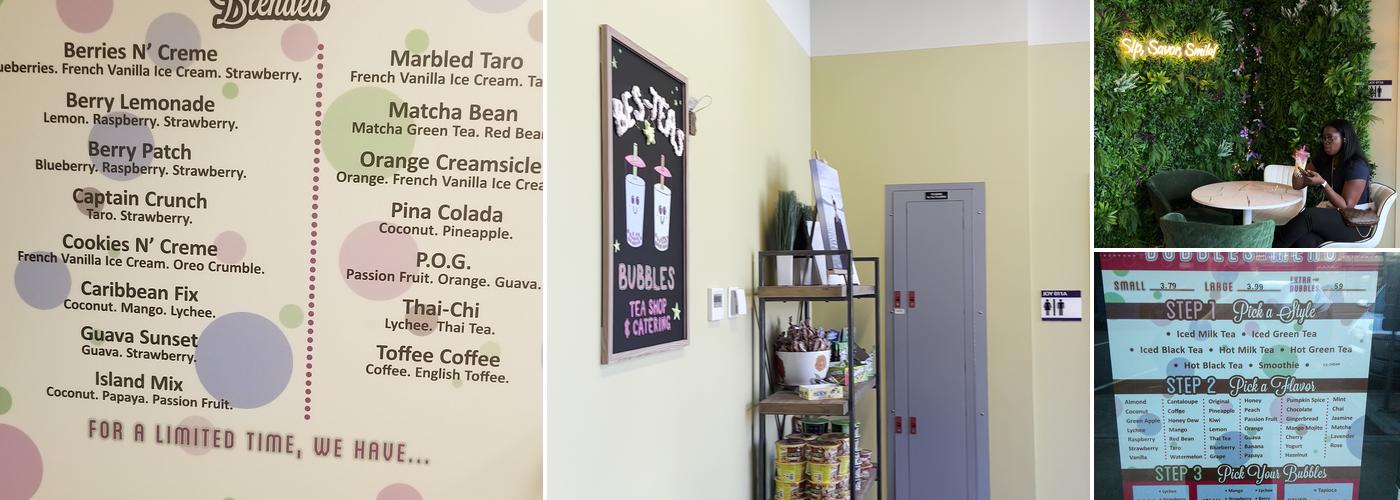 Bubbles Tea Shop Menu