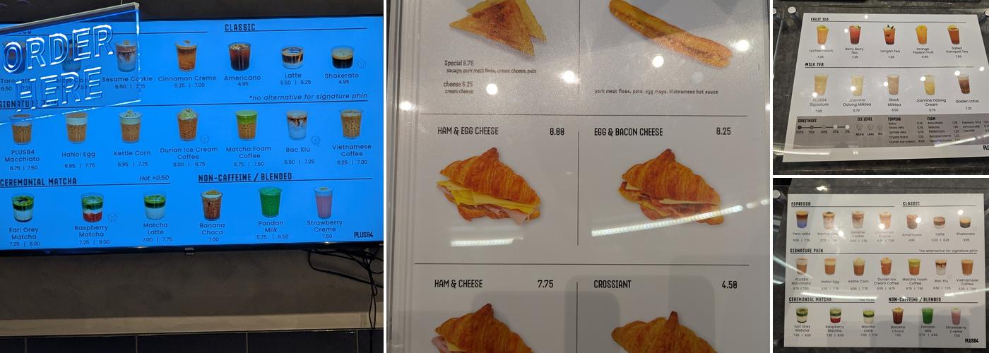 PLUS84 Menu