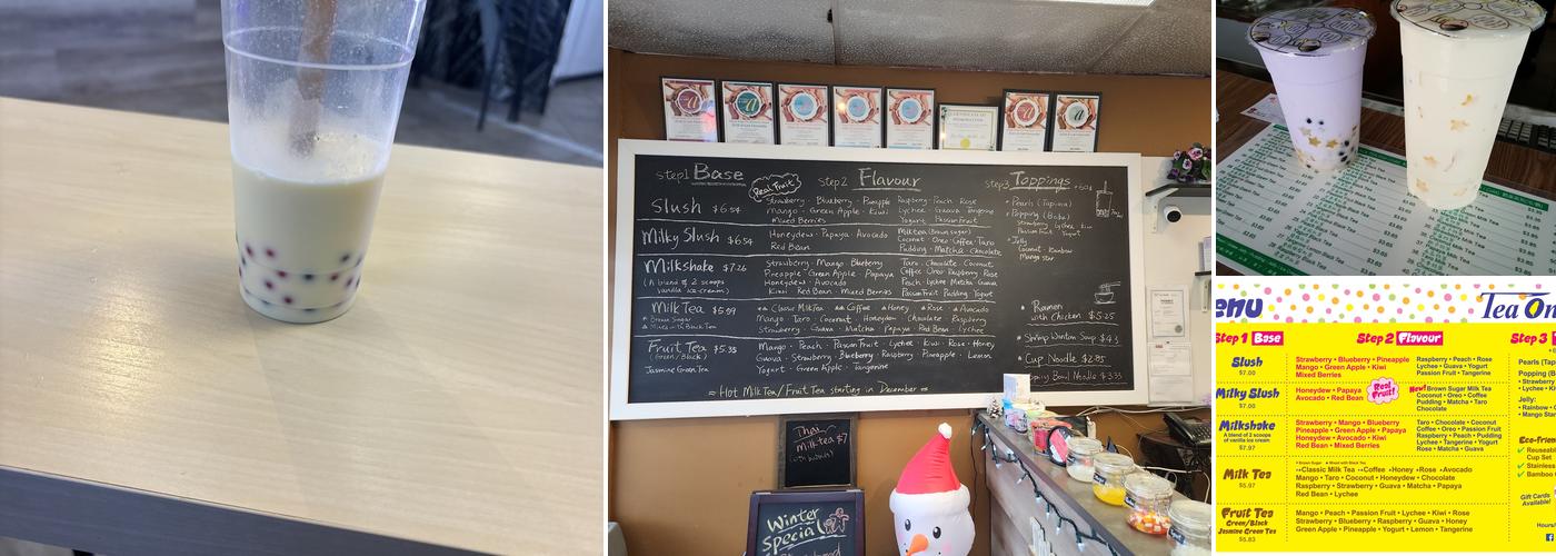Tea One Bubble Tea Menu