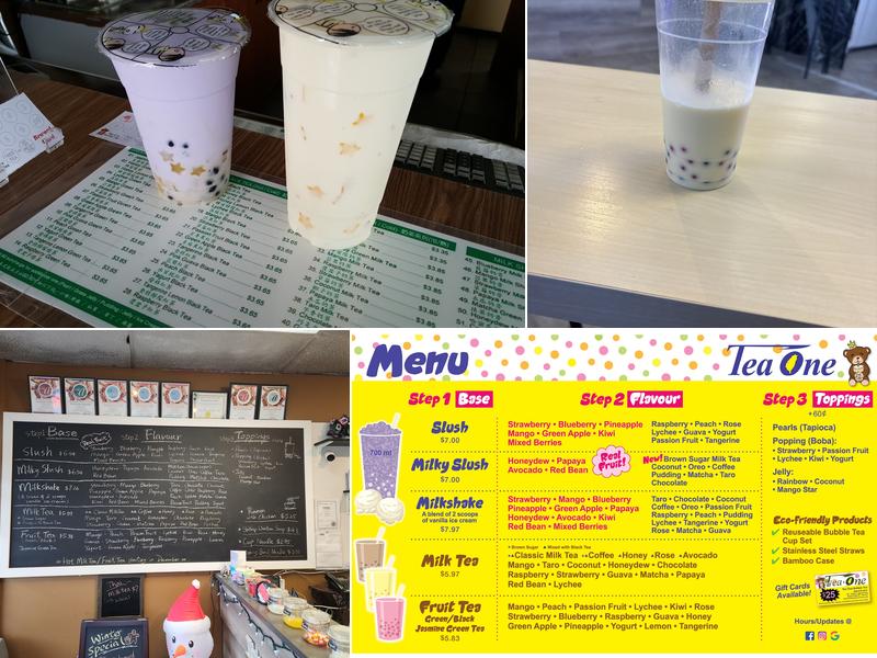 Tea One Bubble Tea Menu