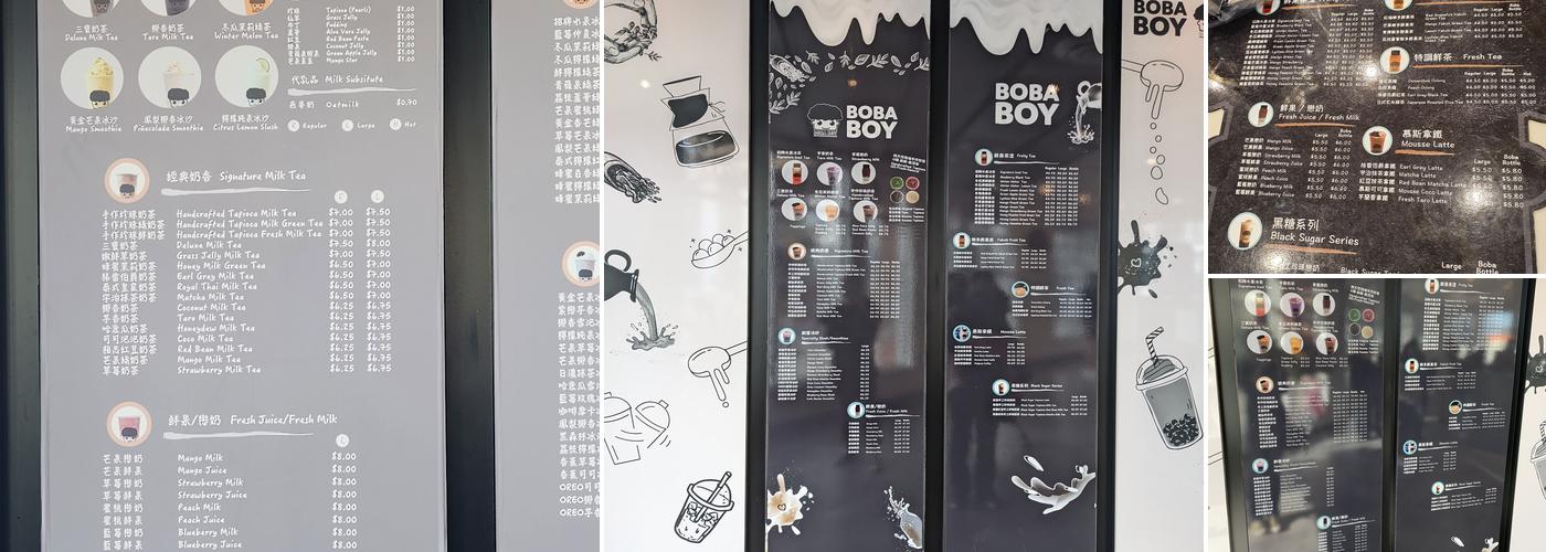 Boba Boy Menu