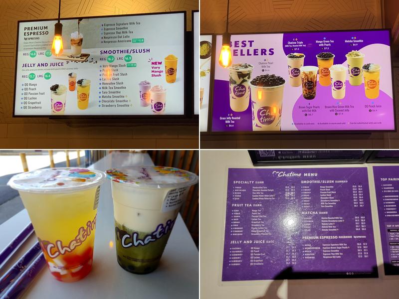 Chatime Bubble Tea Menu