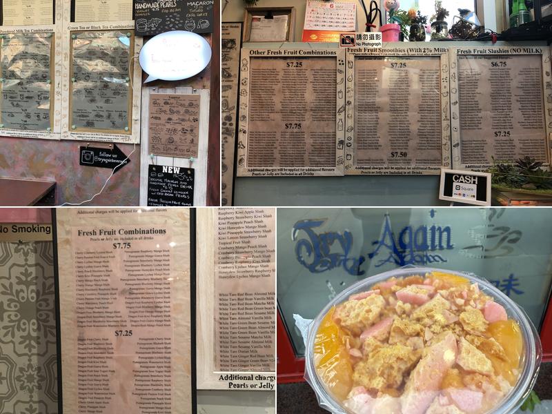 Try Again Beverage House Menu