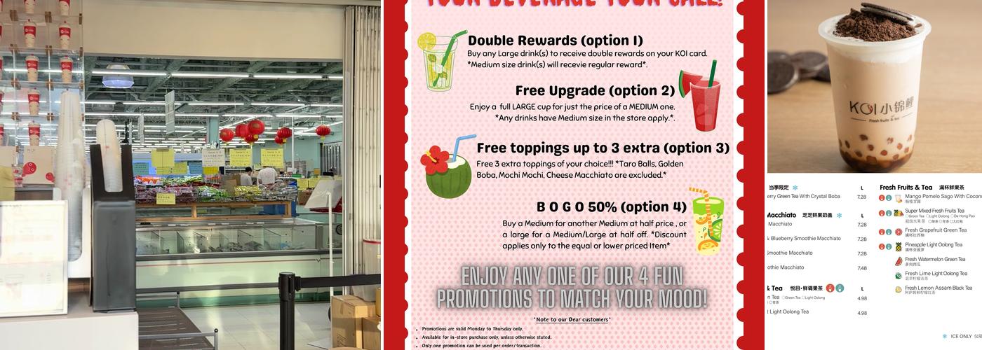 Koi Fresh Fruits & Tea (Centre St) Menu