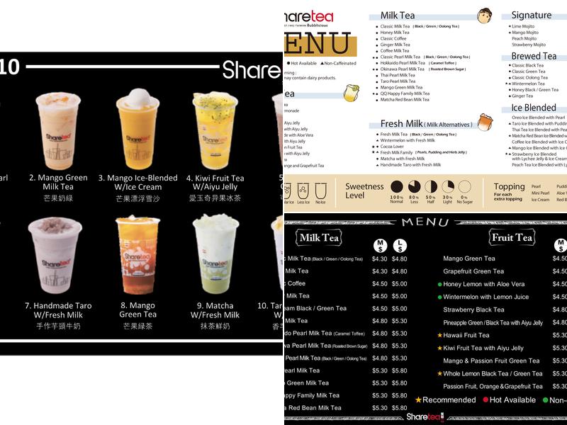 Sharetea Menu