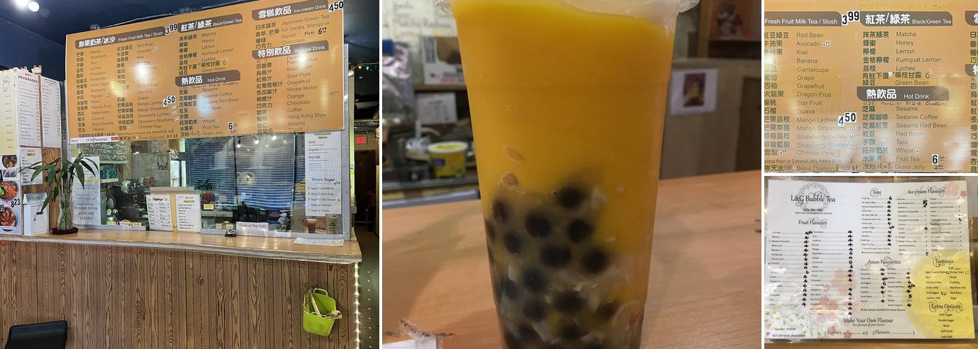L & G Bubble Tea Menu