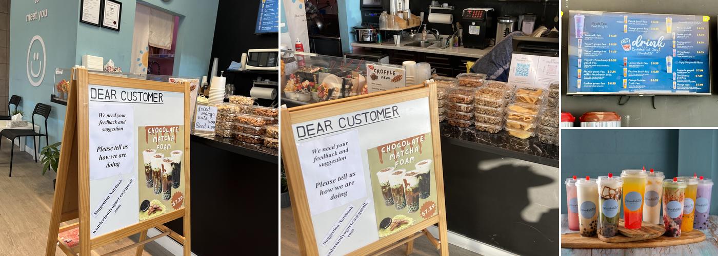 Wonderland Yogurt Menu