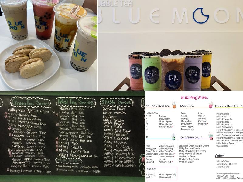 Bubble Tea Bluemoon Menu