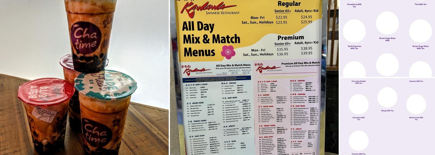 Chatime Bubble Tea Menu